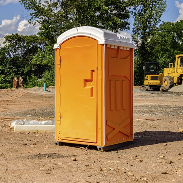 how often are the portable restrooms cleaned and serviced during a rental period in Becker County Minnesota